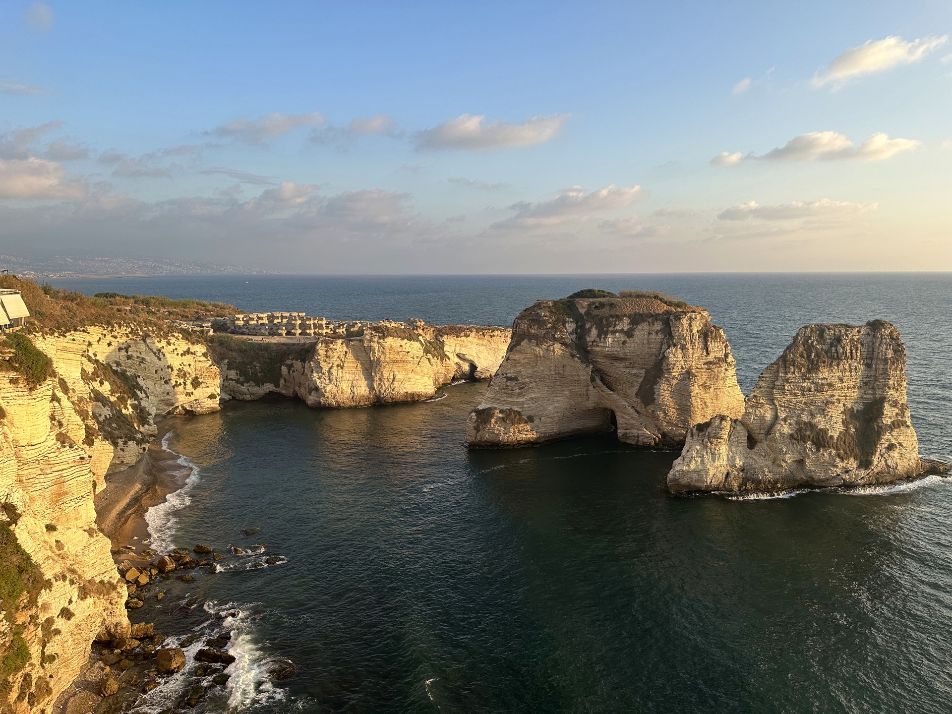 Raouché and Pigeon Rocks on the Beirut coast